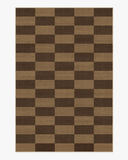 Architectural Digest Yates Check Brown Re-Jute Rug
